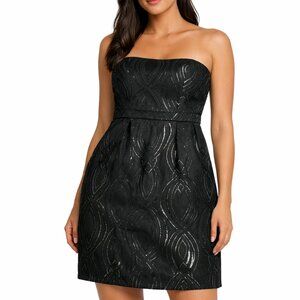 ❤️5/$25 Target Black Limited Edition Dress‎ Built in Bra Tube Embossed Mini 8